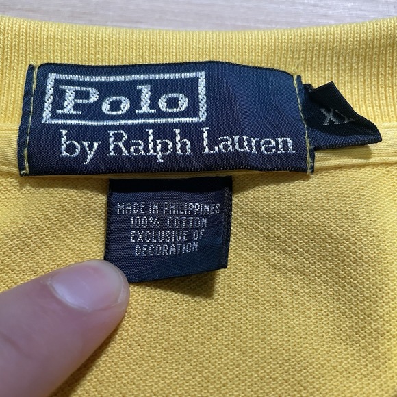 Polo Ralph Lauren Shirt Mens Extra Large Yellow Short Sleeve Classic Preppy Polo - Picture 4 of 8